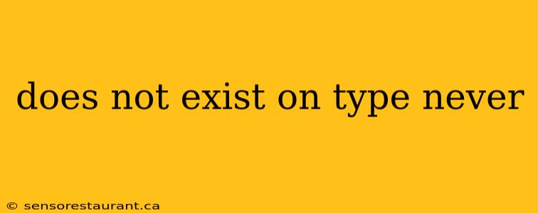 does not exist on type never