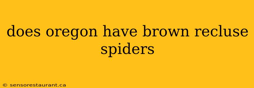 does oregon have brown recluse spiders