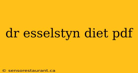 dr esselstyn diet pdf