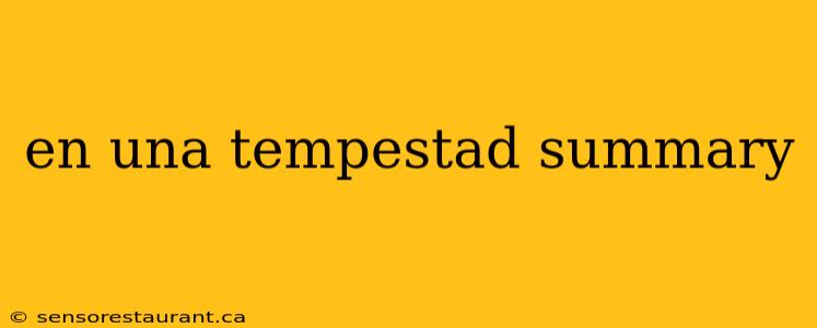 en una tempestad summary