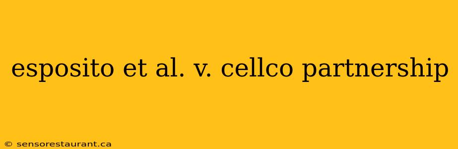 esposito et al. v. cellco partnership