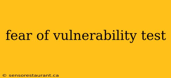 fear of vulnerability test