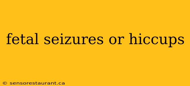 fetal seizures or hiccups