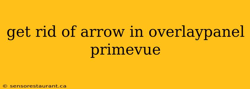 get rid of arrow in overlaypanel primevue