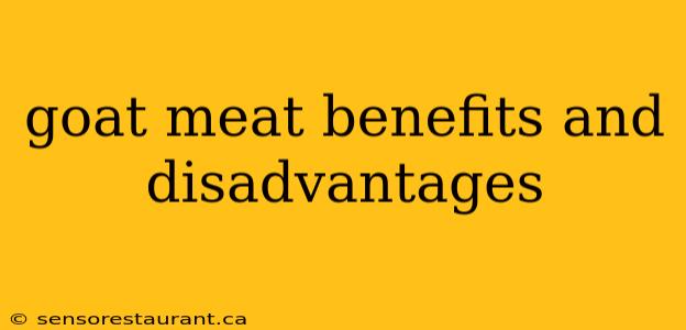 goat meat benefits and disadvantages