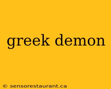 greek demon