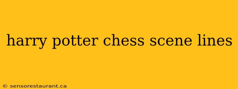 harry potter chess scene lines