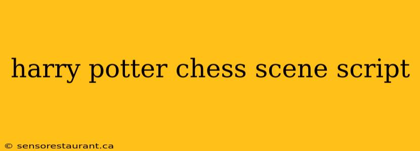 harry potter chess scene script