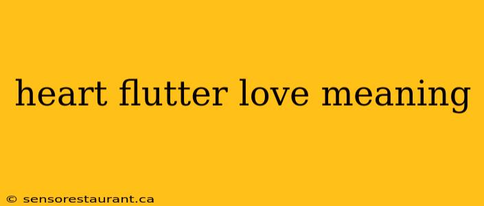 heart flutter love meaning