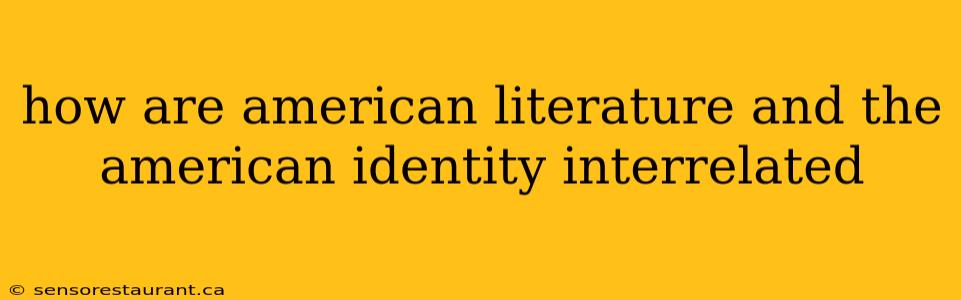 how are american literature and the american identity interrelated