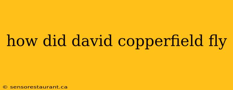 how did david copperfield fly