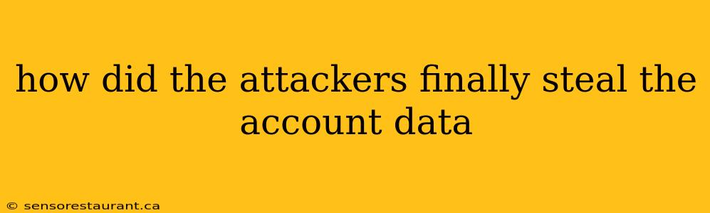 how did the attackers finally steal the account data