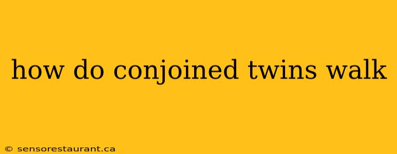 how do conjoined twins walk