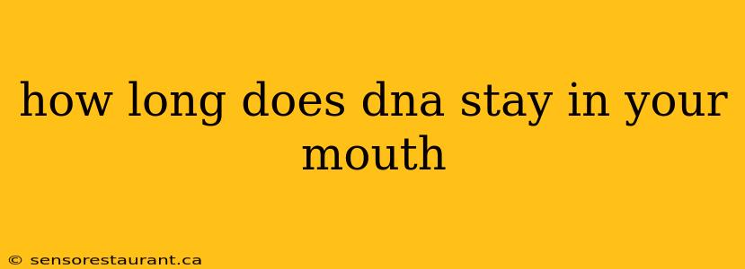 how long does dna stay in your mouth