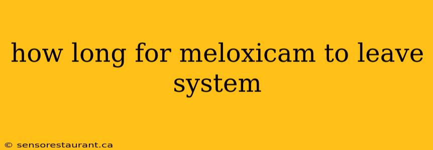 how long for meloxicam to leave system