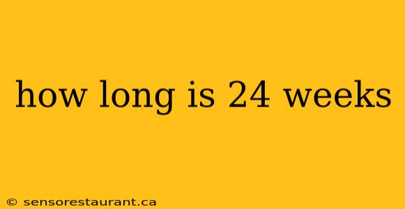 how long is 24 weeks