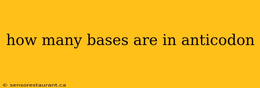 how many bases are in anticodon