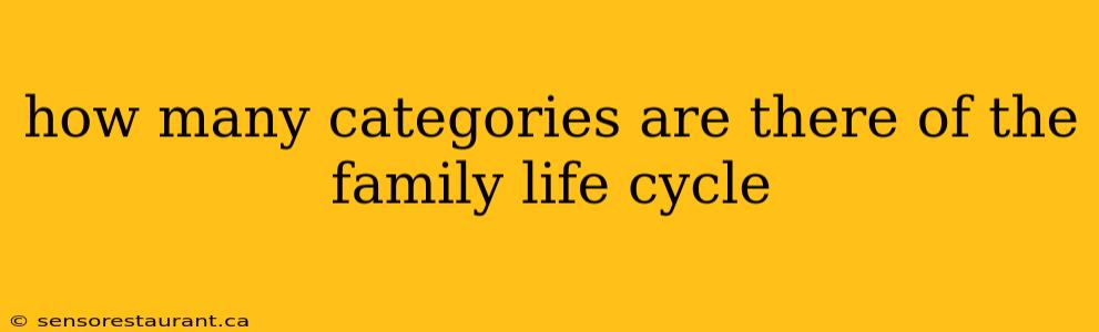 how many categories are there of the family life cycle