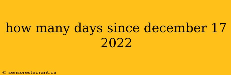 how many days since december 17 2022