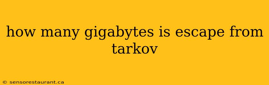 how many gigabytes is escape from tarkov