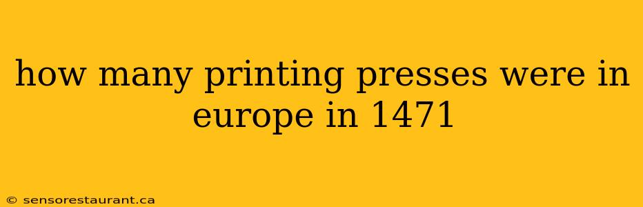 how many printing presses were in europe in 1471