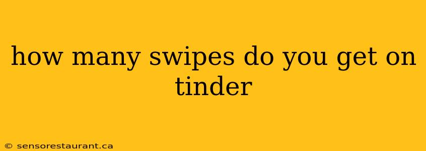 how many swipes do you get on tinder