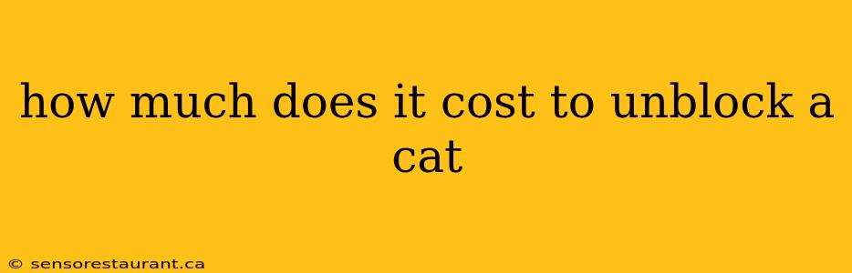 how much does it cost to unblock a cat