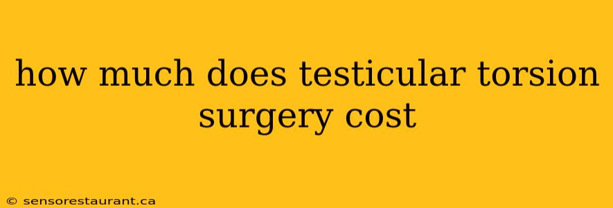 how much does testicular torsion surgery cost