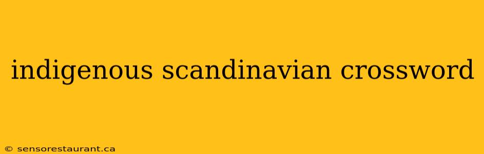 indigenous scandinavian crossword