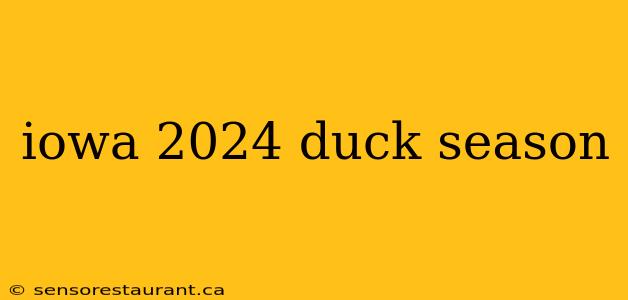 iowa 2024 duck season