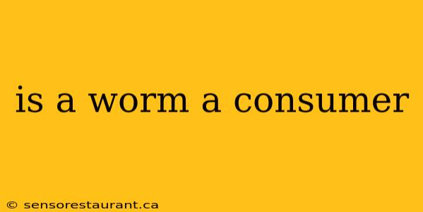 is a worm a consumer