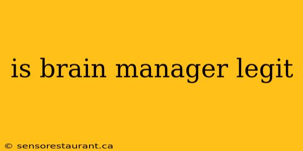 is brain manager legit