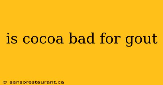 is cocoa bad for gout