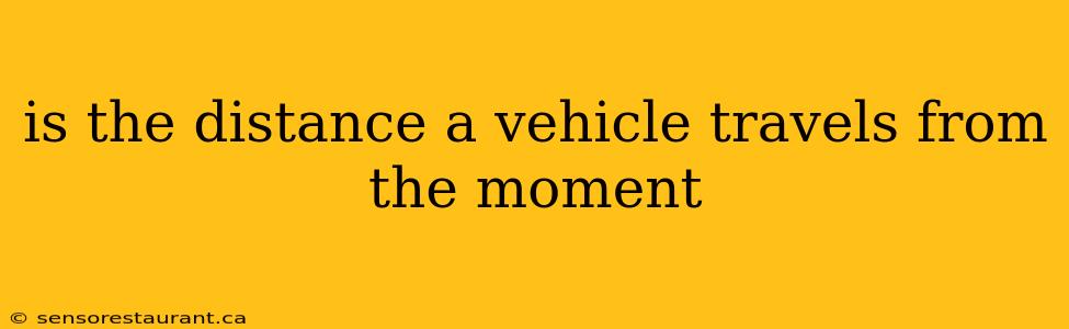 is the distance a vehicle travels from the moment