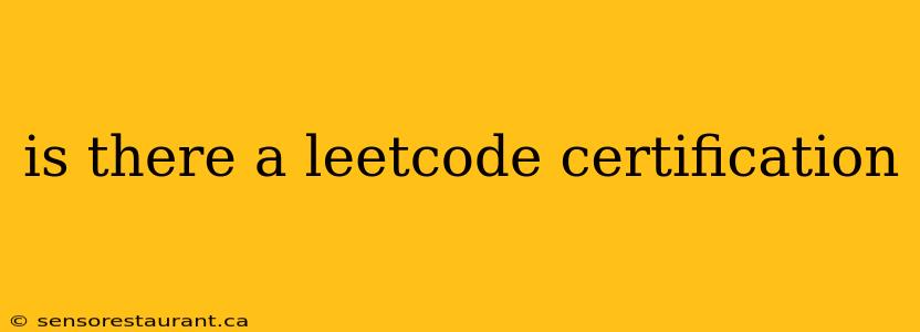 is there a leetcode certification