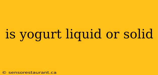 is yogurt liquid or solid