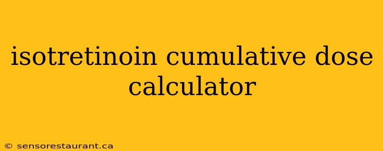 isotretinoin cumulative dose calculator