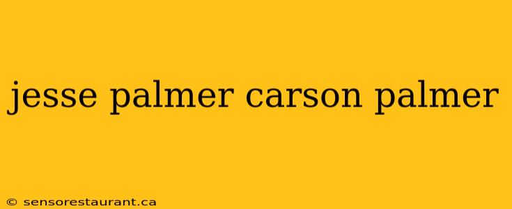 jesse palmer carson palmer