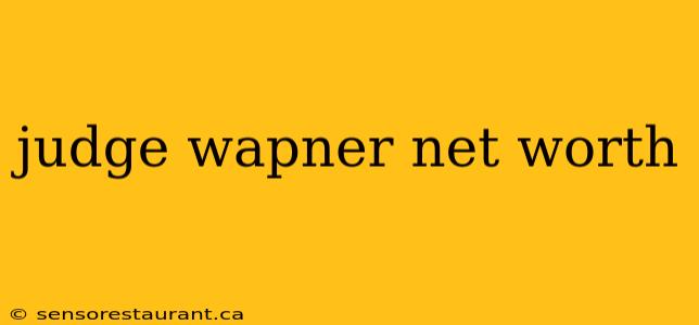 judge wapner net worth