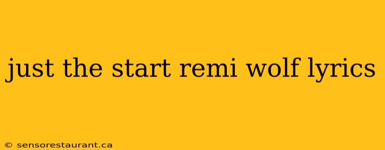 just the start remi wolf lyrics