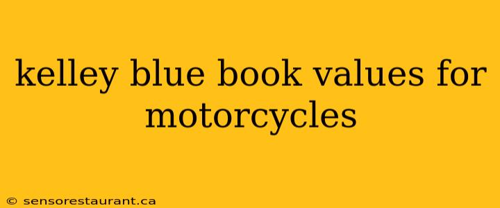 kelley blue book values for motorcycles