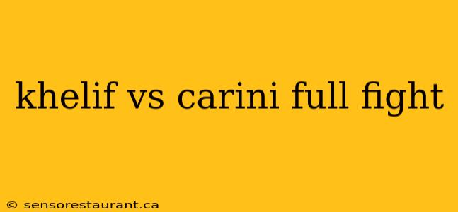 khelif vs carini full fight