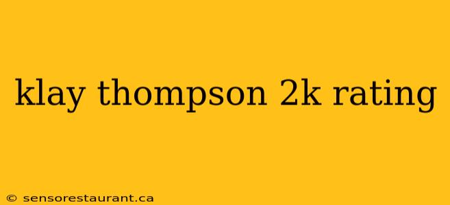 klay thompson 2k rating