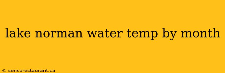 lake norman water temp by month