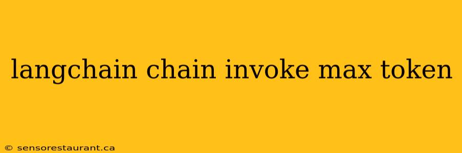 langchain chain invoke max token