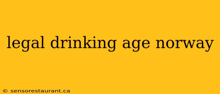 legal drinking age norway