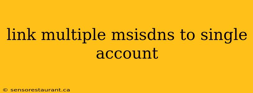 link multiple msisdns to single account