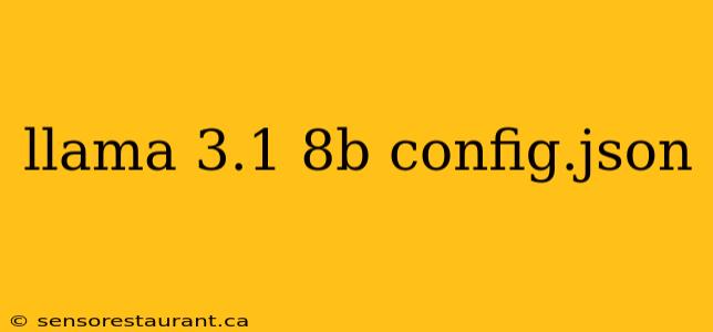 llama 3.1 8b config.json