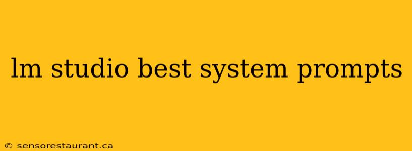 lm studio best system prompts