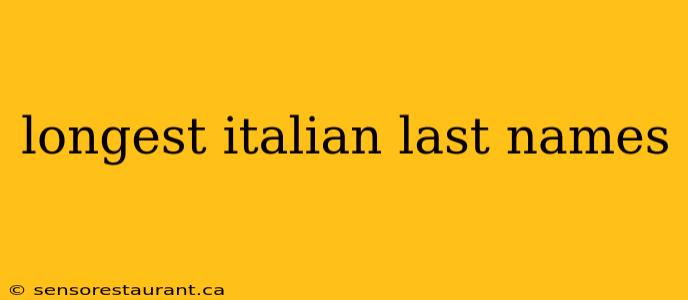 longest italian last names